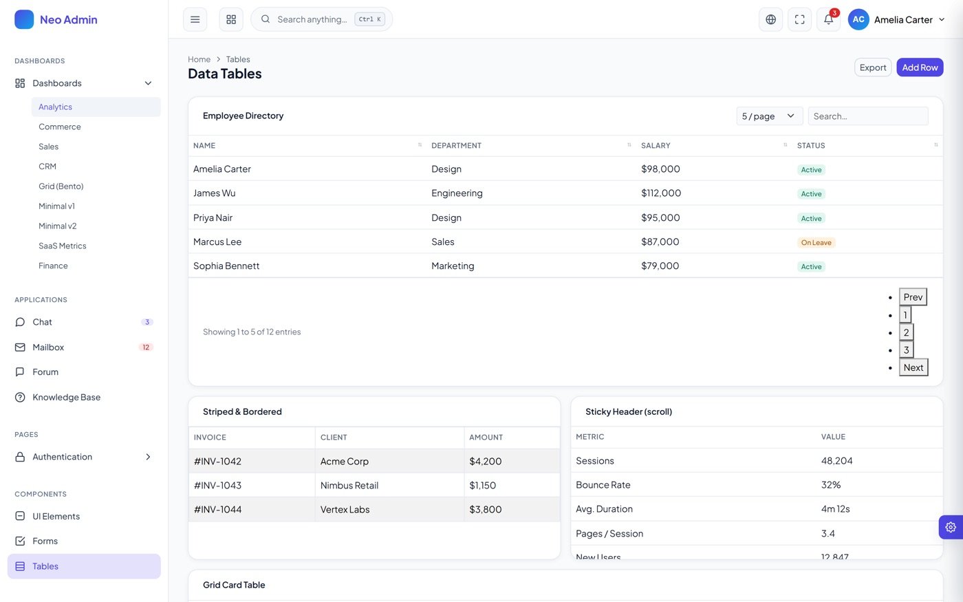 Data table thumbnail